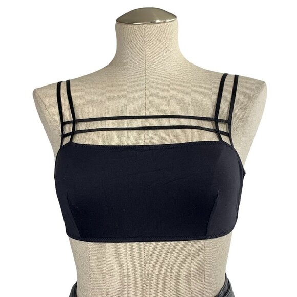 Strappy Black Bralette - Size 26"/28" Small - Picture 1 of 4